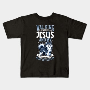 Jesus and dog - Canadian Eskimo Dog Kids T-Shirt